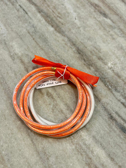 5 Piece Set Glitter Bangle Bracelets