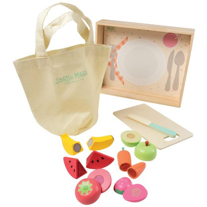 Wooden Cutting Food Playset