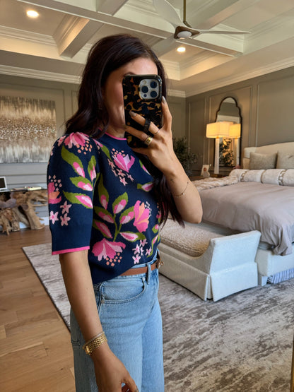 The Fleur Noir Knit Sweater