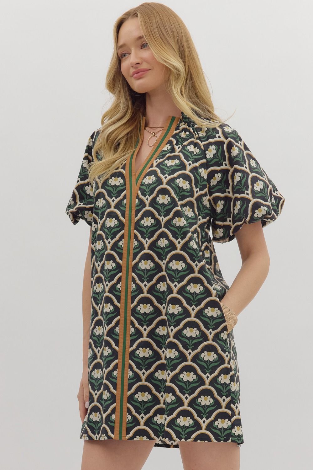 Deco Clover Shift Dress