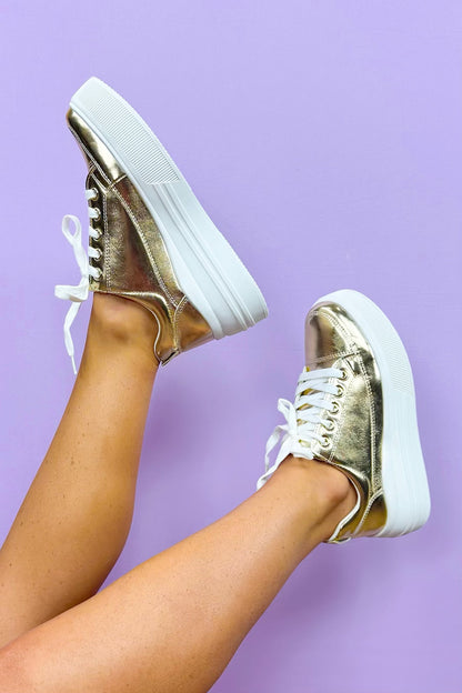 Metallic Muse Platform Sneakers ✨
