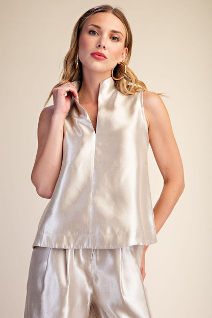 The After Hours Satin Sleeveless Top - Multiple Colors