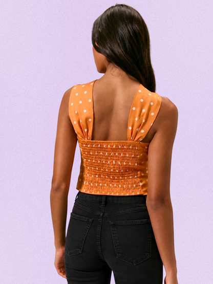 Dot Your Day Strapless Top