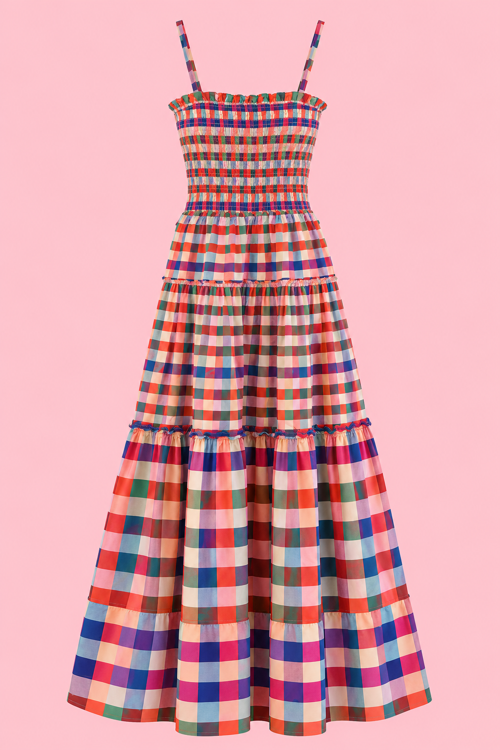 The Color Me Happy Plaid Maxi Dress