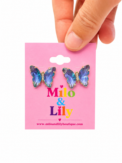 Butterfly 🦋 Kisses Glass Stud Earrings