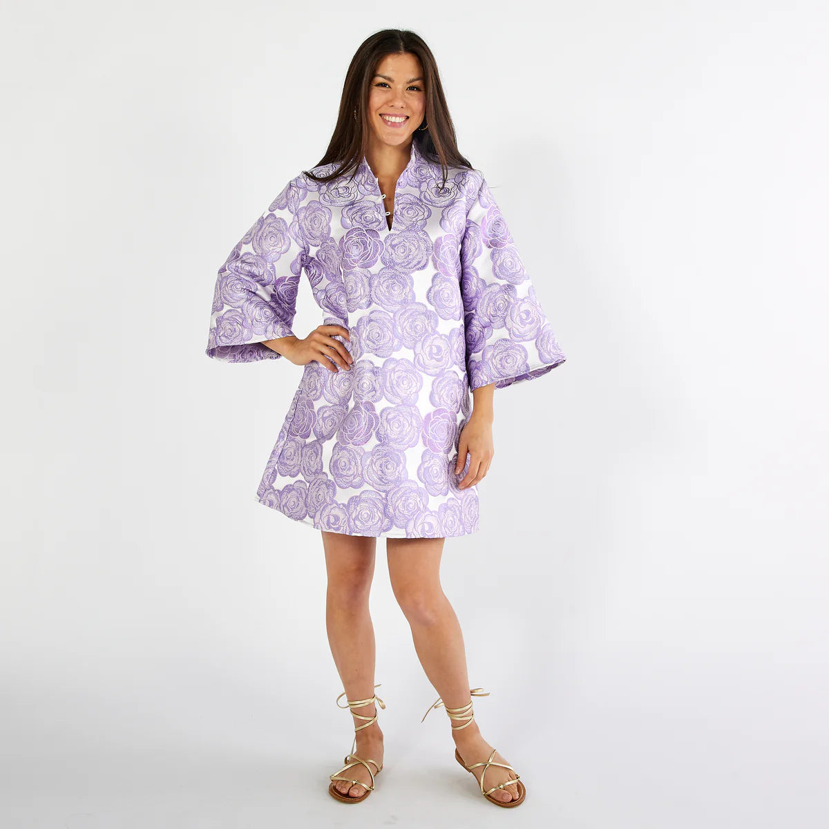 Keri Jacquard Floral Dress - Milo & Lily Boutique