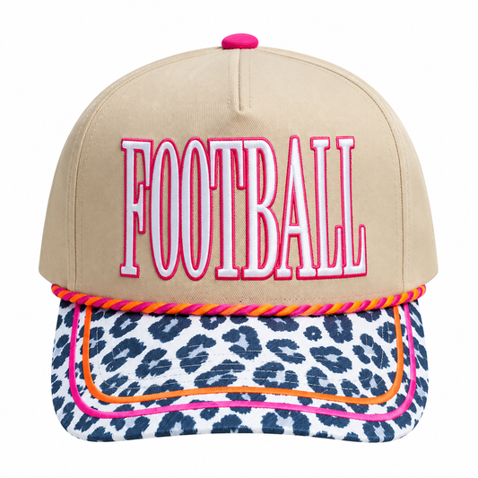 Football Fever Leopard Trucker Hat 🏈💕