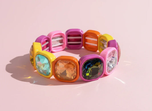 Elise Pink and Orange Bracelet