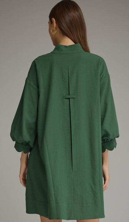 Evergreen Scallop Dress
