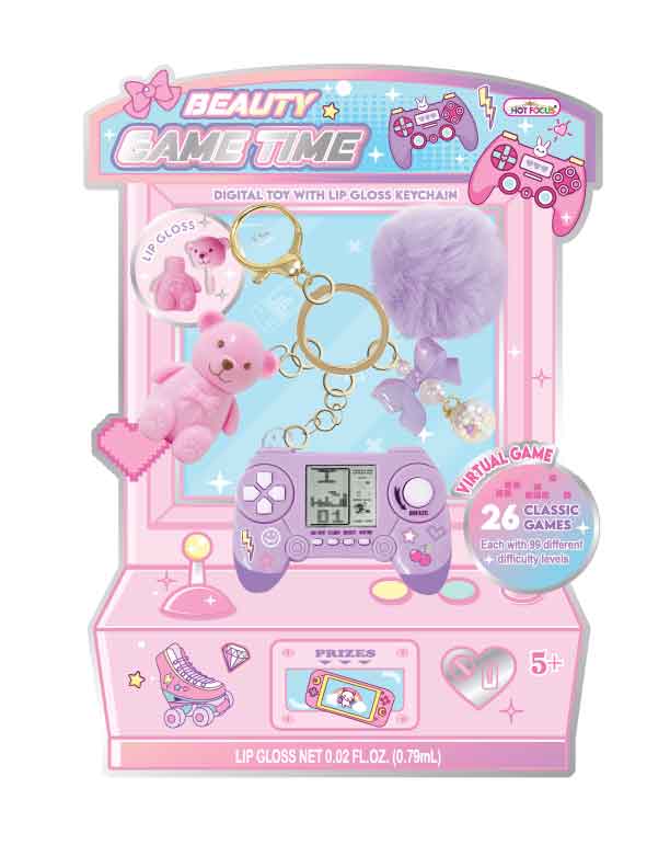Hot Focus Beauty Game Time Keychain