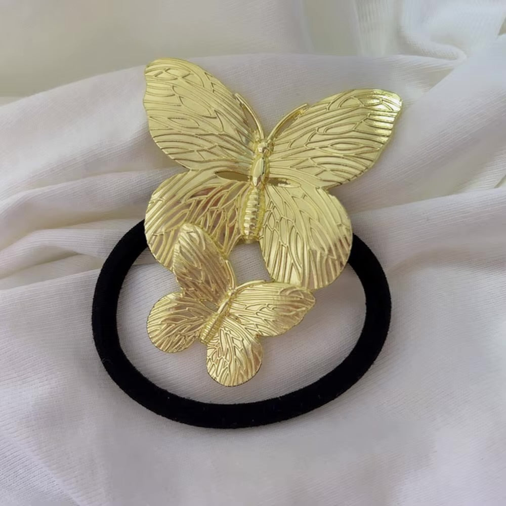 Gold Twin Butterfly Hair Tie
