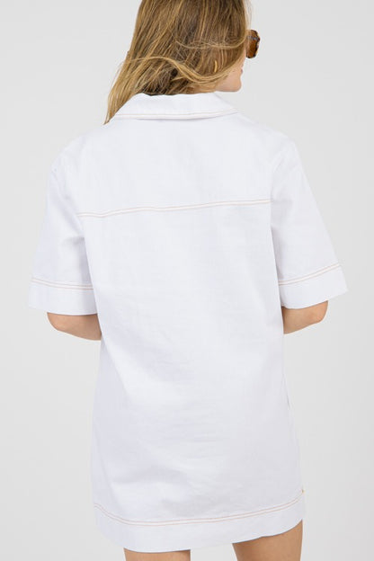 White Denim Dress