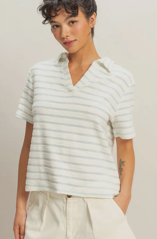 Sail Away Collar Tee