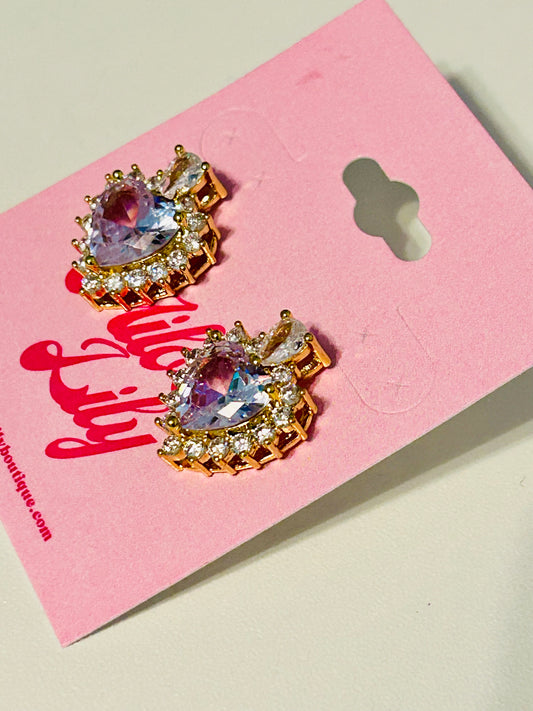 Heart Burst Stud Earrings
