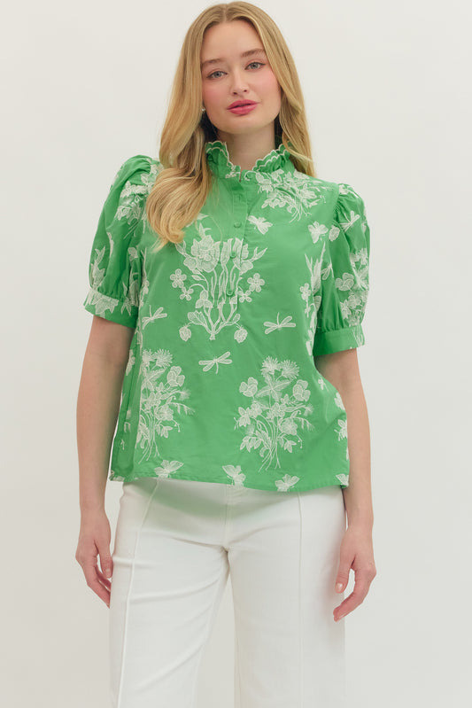 The Greenhouse Romance Blouse - Milo & Lily Boutique