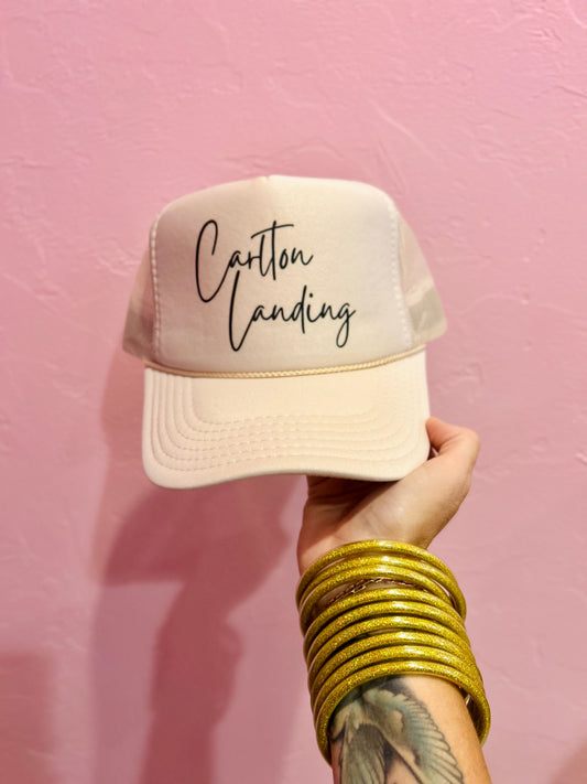 Tan Script “Carlton Landing” Hat
