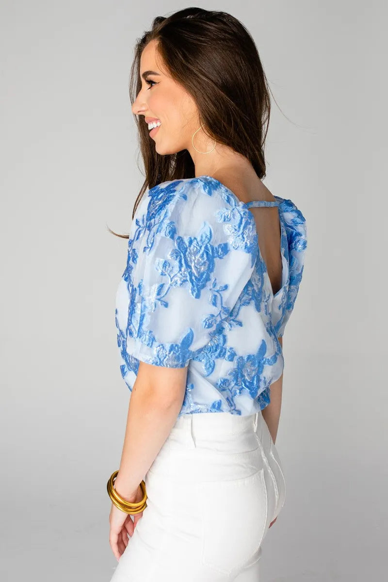 BuddyLove Felicity Puff Sleeve Bodysuit - Chrysanthemum