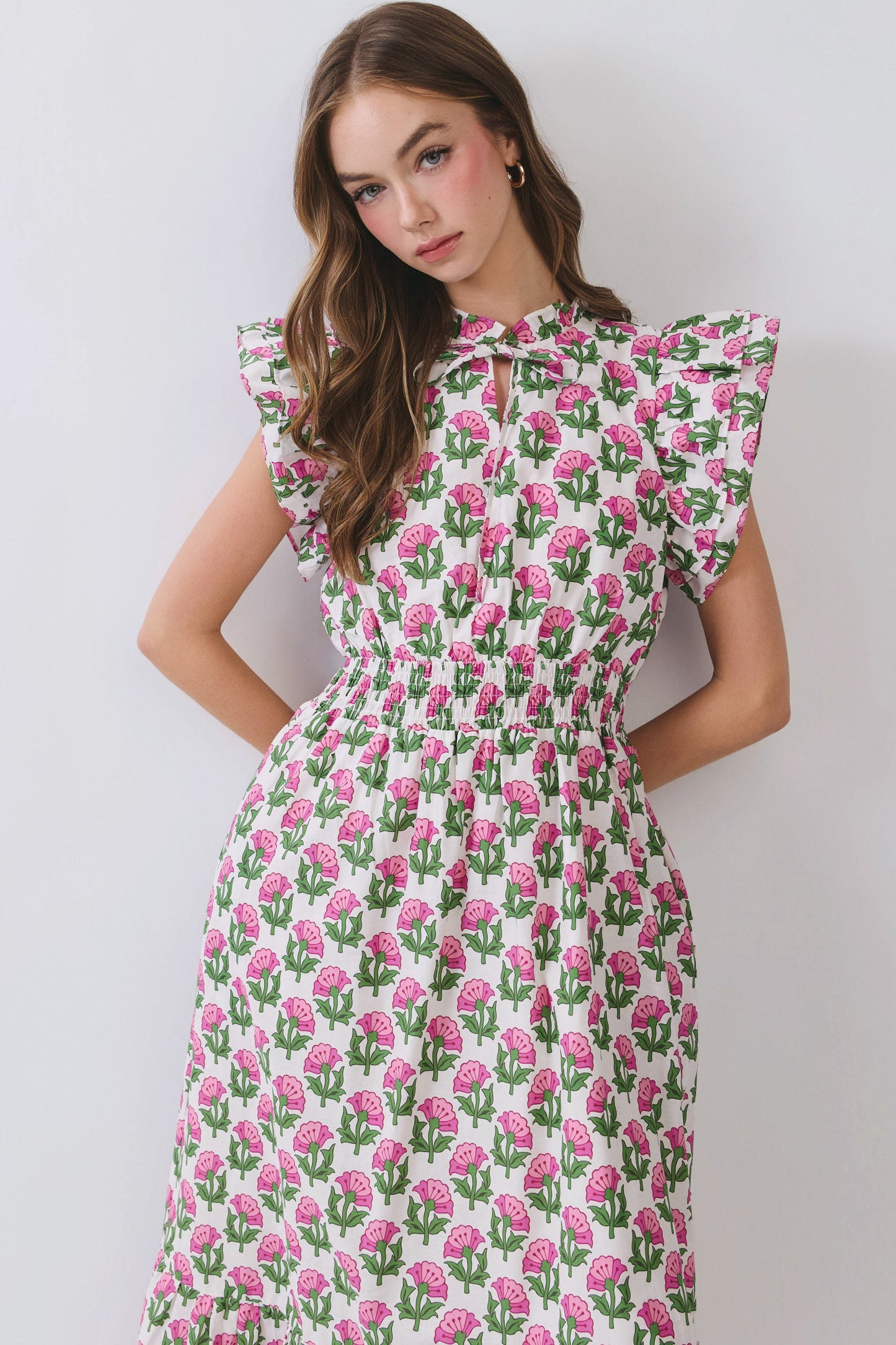 The Rosalie Garden Midi Dress - Milo & Lily Boutique