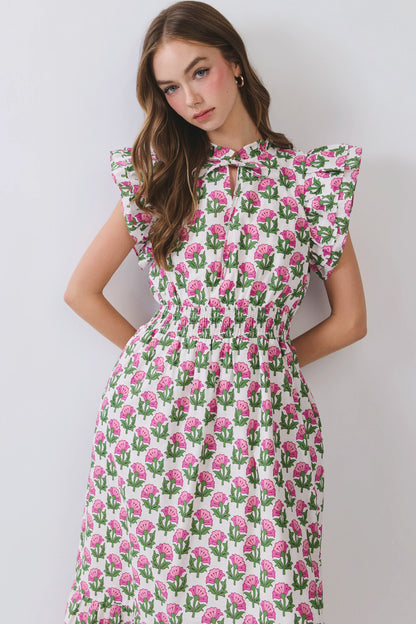 The Rosalie Garden Midi Dress - Milo & Lily Boutique