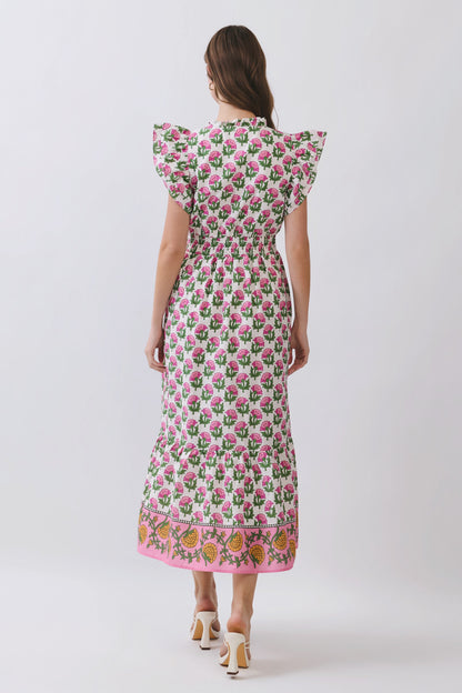 The Rosalie Garden Midi Dress - Milo & Lily Boutique
