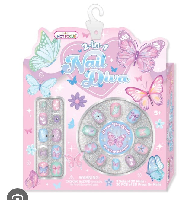 Butterfly Nail Diva Press-On Nail Set