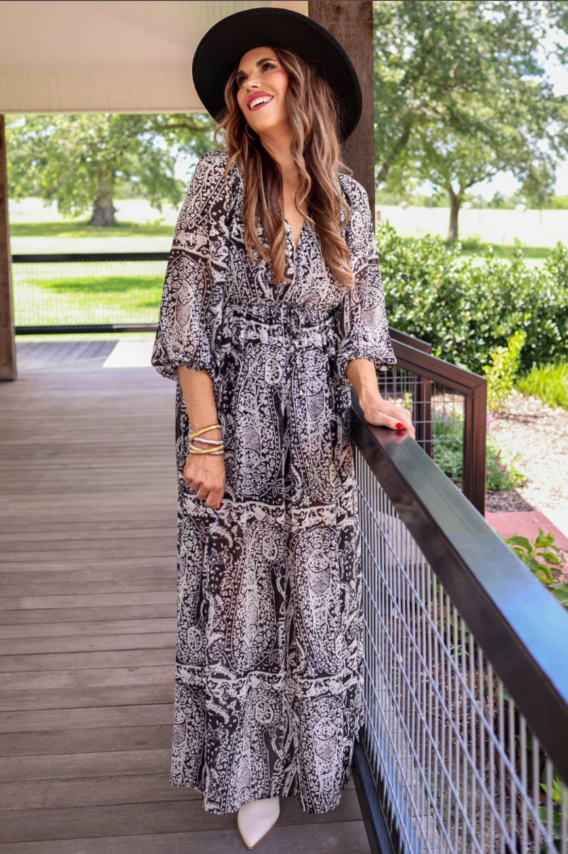 Raegan Paisley Print Maxi Dress - Milo & Lily Boutique