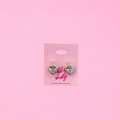 Heart Burst Stud Earrings