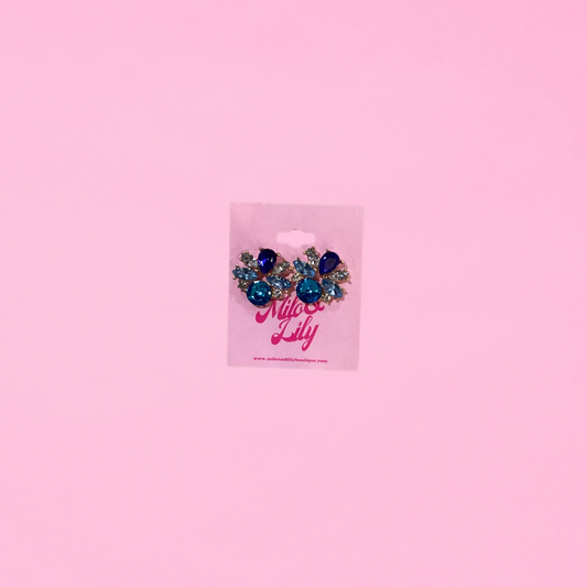 Aqua Burst Stud Earrings