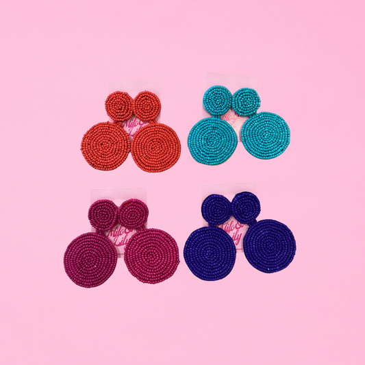 Swirl Beaded Earrings