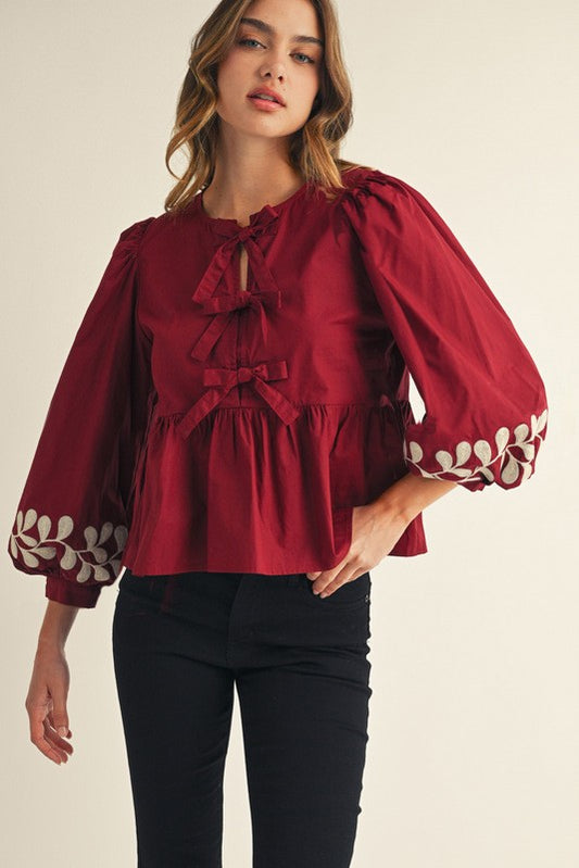 The Laurel Ribbon Blouse