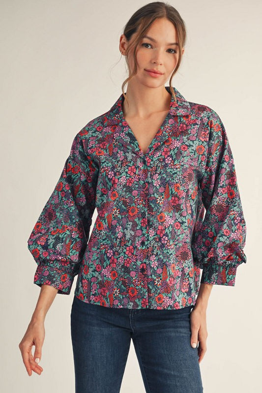Midnight Meadow Blouse