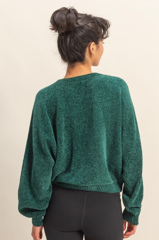 The Evergreen Escape Chenille Sweater