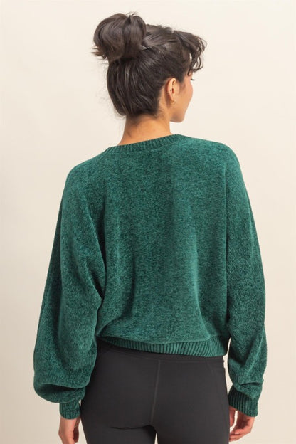 The Evergreen Escape Chenille Sweater
