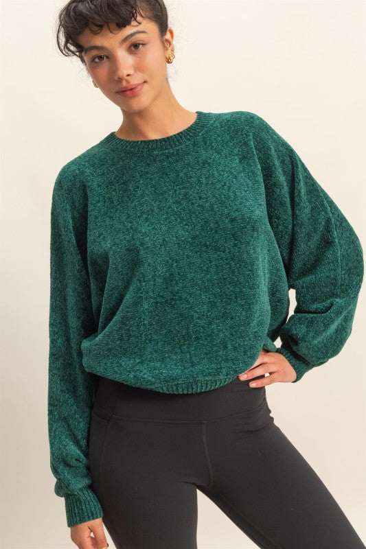 The Evergreen Escape Chenille Sweater