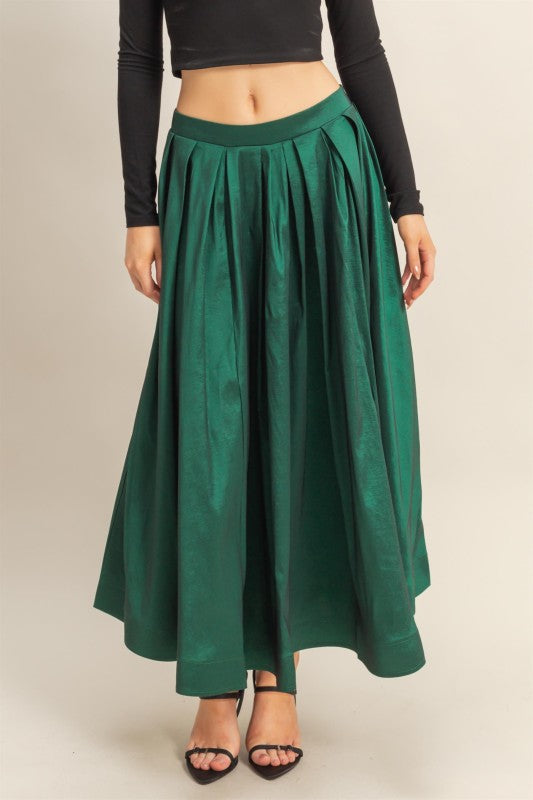 The Emerald Elegance Maxi Skirt