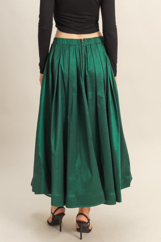 The Emerald Elegance Maxi Skirt