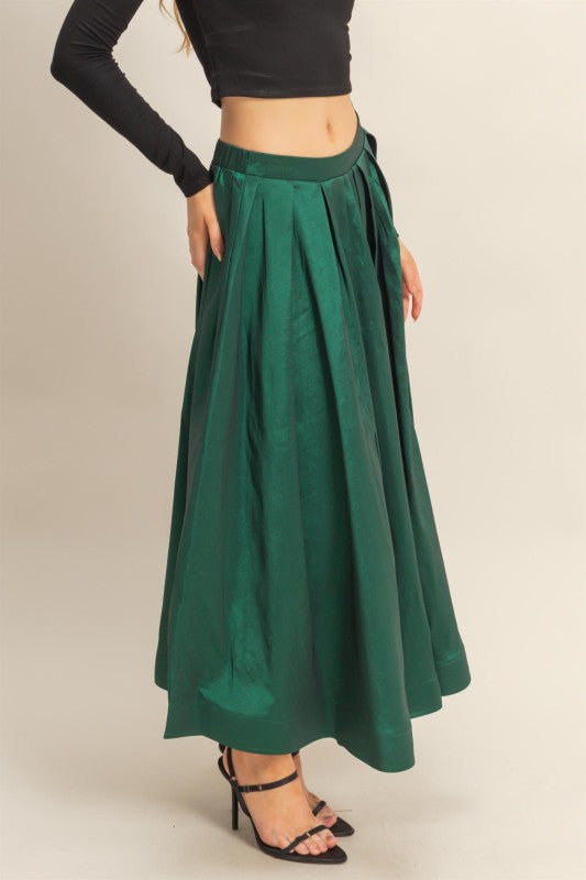 The Emerald Elegance Maxi Skirt