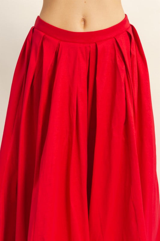 The Scarlet Twirl Maxi Skirt