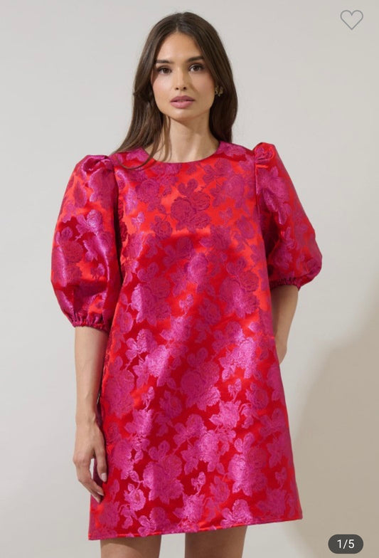 The Fire & Fuchsia Mini Dress