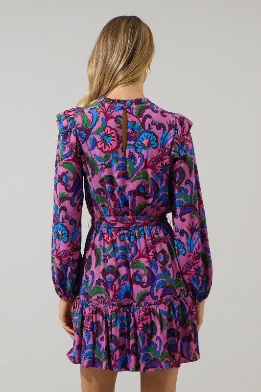 The Violet Bloom Ruffle Dress