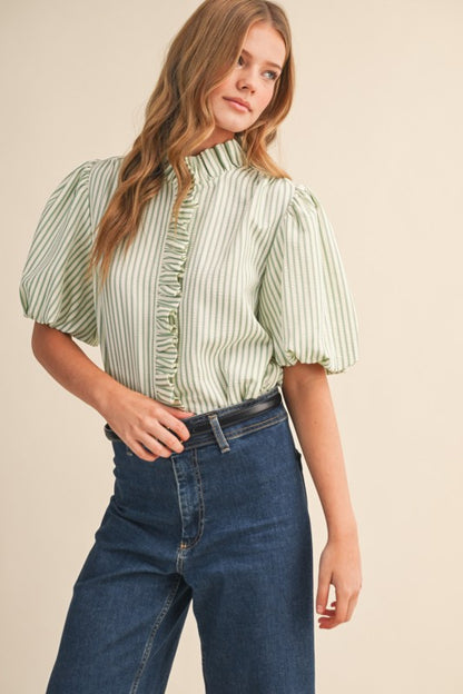The Sage Lane Ruffle Top - Milo & Lily Boutique