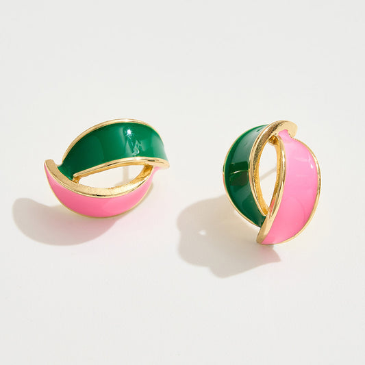 The Pink Palm Twist Earrings - Milo & Lily Boutique