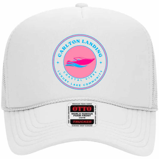 Carlton Landing White Trucker Hat