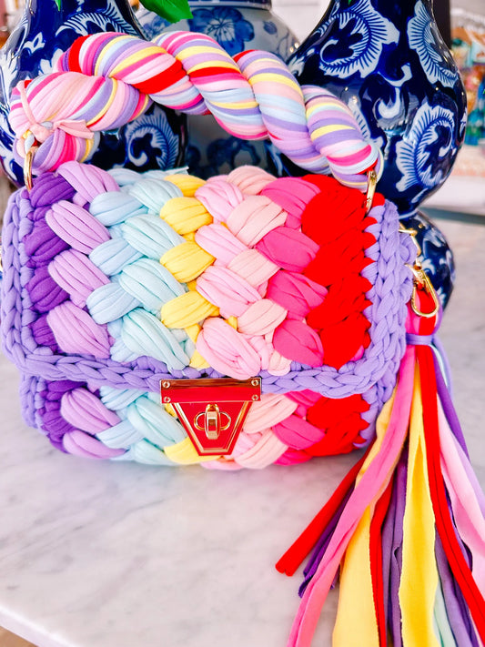 Rainbow Montego Crochet Mini Bag