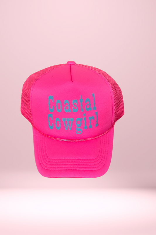 Coastal Cowgirl Hot Pink Trucker Hat