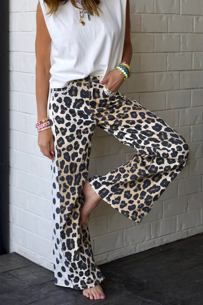 Spot on Wide Leg Denim jeans by Poppy and Pine product photo one