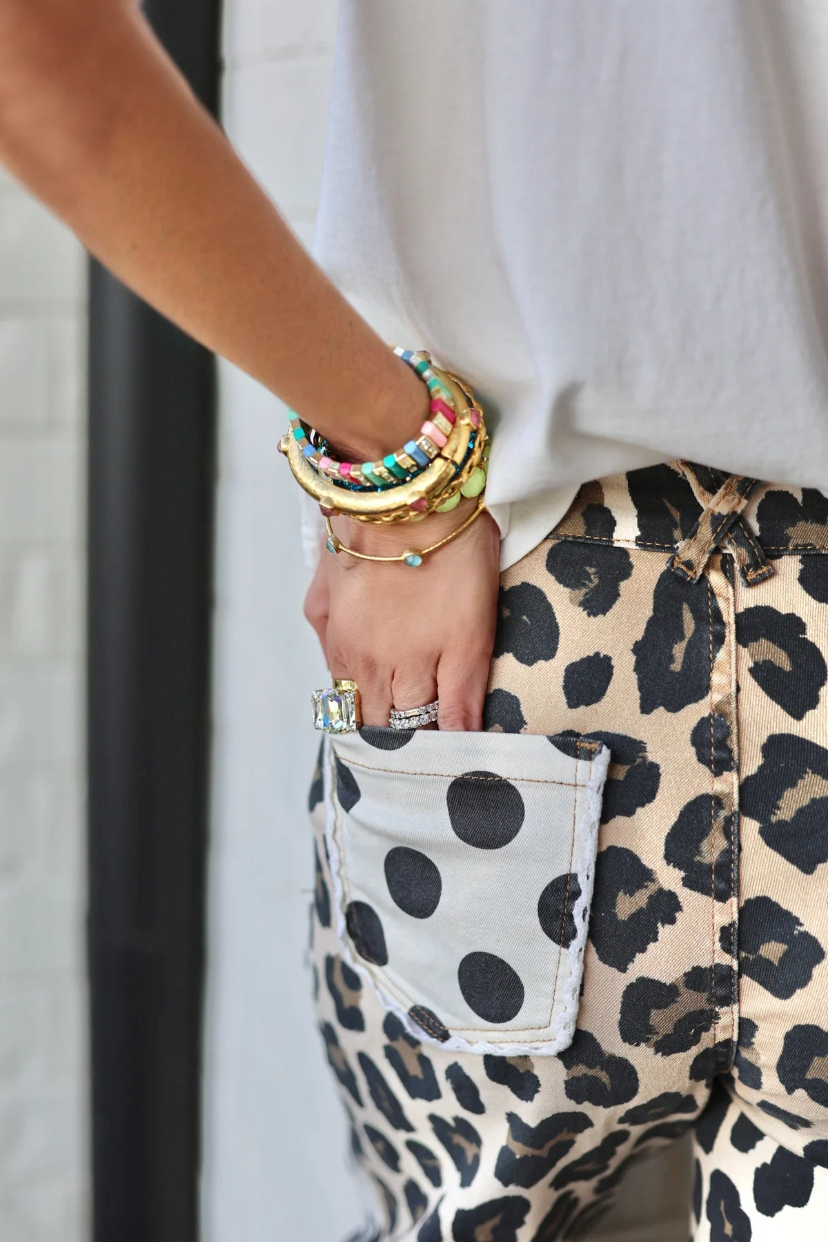 Spot on Wide Leg Denim jeans by Poppy and Pine product photo two