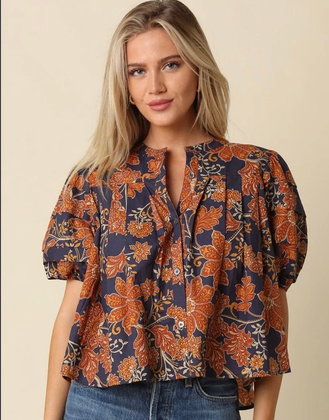 Autumn Muse Floral Blouse