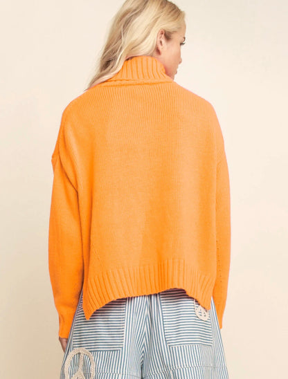 Orange You Ready Turtleneck Sweater - Milo & Lily Boutique