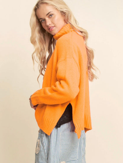 Orange You Ready Turtleneck Sweater - Milo & Lily Boutique